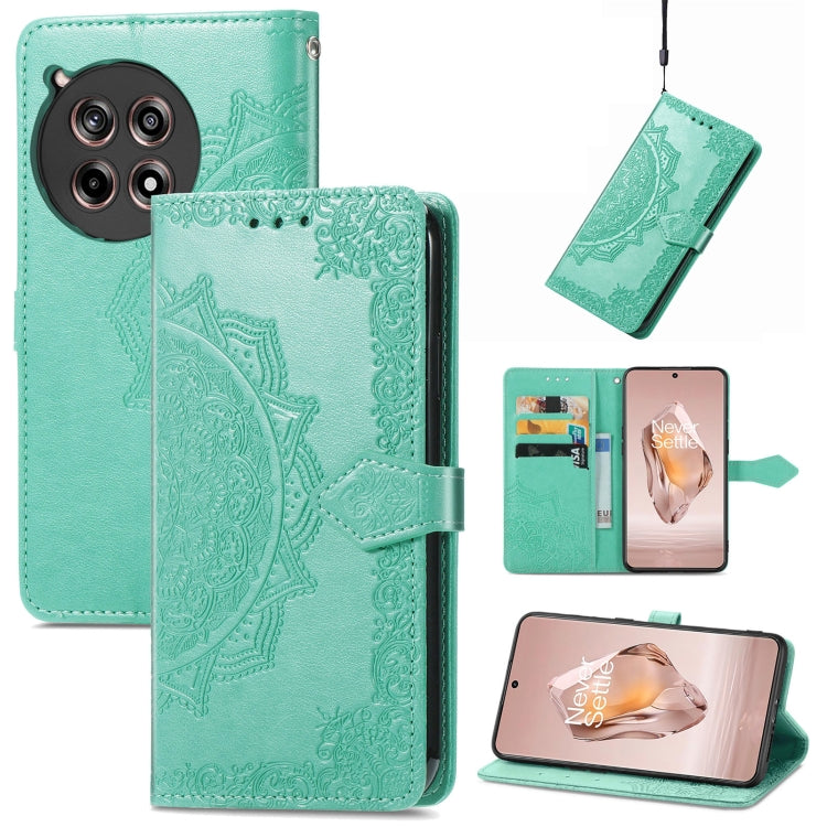 Mandala Flower Embossed Leather Phone Case, For OnePlus Ace 6 Ultra, For OnePlus Ace 3, For OnePlus 12R, For OnePlus 12