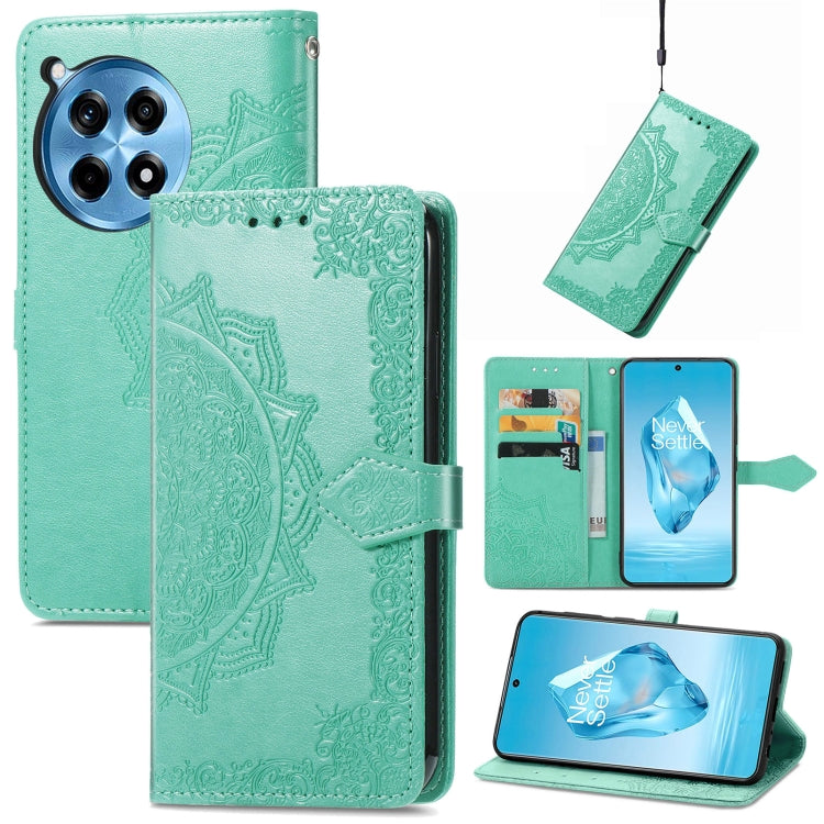 Mandala Flower Embossed Leather Phone Case, For OnePlus Ace 6 Ultra, For OnePlus Ace 3, For OnePlus 12R, For OnePlus 12