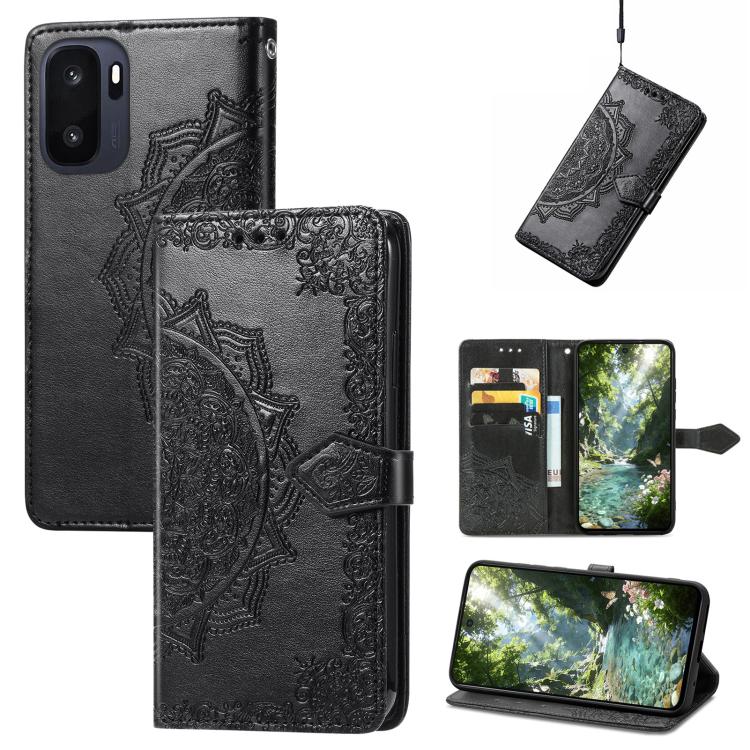 Mandala Flower Embossed Leather Phone Case, For OnePlus Ace 6 Ultra, For OnePlus Ace 3, For OnePlus 12R, For OnePlus 12
