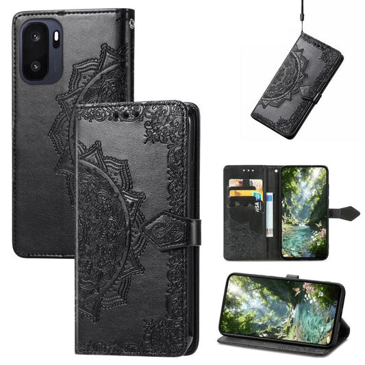 Mandala Flower Embossed Leather Phone Case, For OnePlus Ace 6 Ultra, For OnePlus Ace 3, For OnePlus 12R, For OnePlus 12