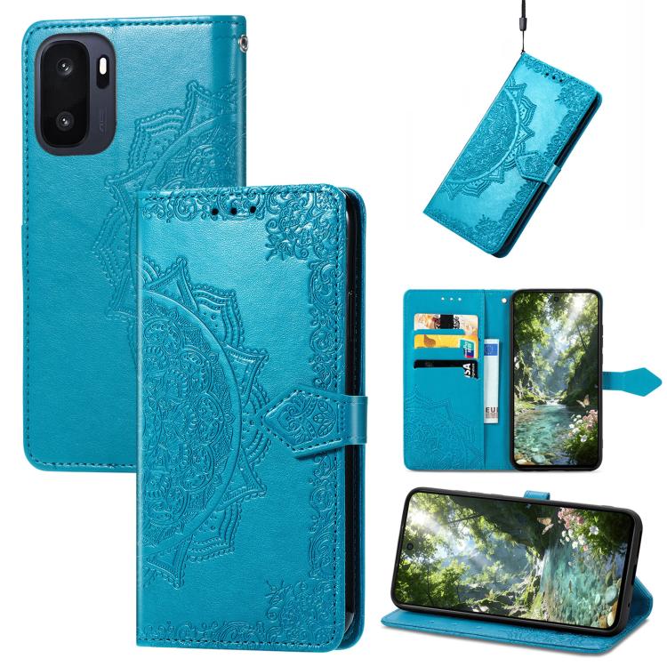 Mandala Flower Embossed Leather Phone Case, For OnePlus Ace 6 Ultra, For OnePlus Ace 3, For OnePlus 12R, For OnePlus 12