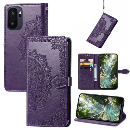 Mandala Flower Embossed Leather Phone Case, For OnePlus Ace 6 Ultra, For OnePlus Ace 3, For OnePlus 12R, For OnePlus 12