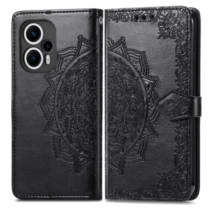 Mandala Flower Embossed Leather Phone Case, For Xiaomi Poco F5
