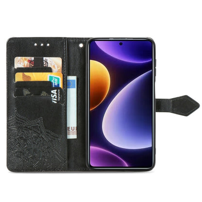 Mandala Flower Embossed Leather Phone Case, For Xiaomi Poco F5