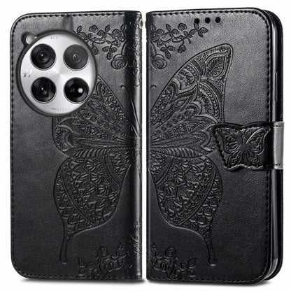 Butterfly Love Flower Embossed Leather Phone Case, For OnePlus 12R, For OnePlus 12, For OnePlus Ace 2V