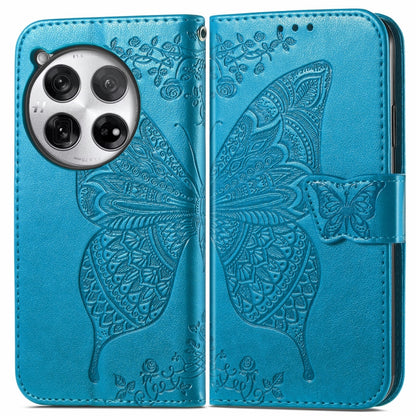Butterfly Love Flower Embossed Leather Phone Case, For OnePlus 12R, For OnePlus 12, For OnePlus Ace 2V