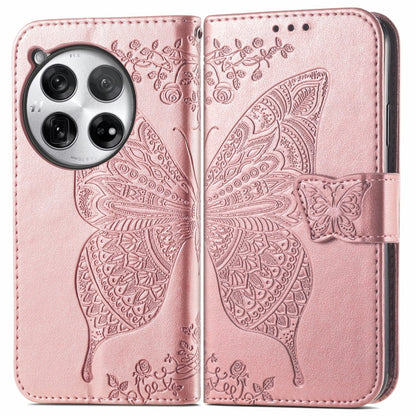 Butterfly Love Flower Embossed Leather Phone Case, For OnePlus 12R, For OnePlus 12, For OnePlus Ace 2V