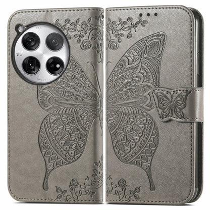 Butterfly Love Flower Embossed Leather Phone Case, For OnePlus 12R, For OnePlus 12, For OnePlus Ace 2V