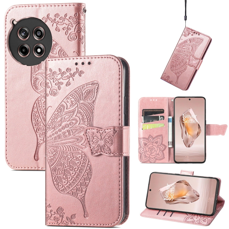 Butterfly Love Flower Embossed Leather Phone Case, For Oneplus Ace 6 Ultra, For OnePlus Nord 4, For OnePlus Ace 3