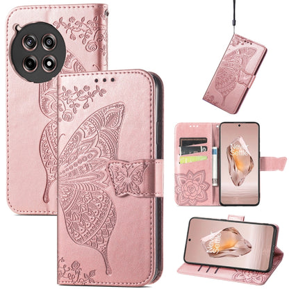 Butterfly Love Flower Embossed Leather Phone Case, For Oneplus Ace 6 Ultra, For OnePlus Nord 4, For OnePlus Ace 3