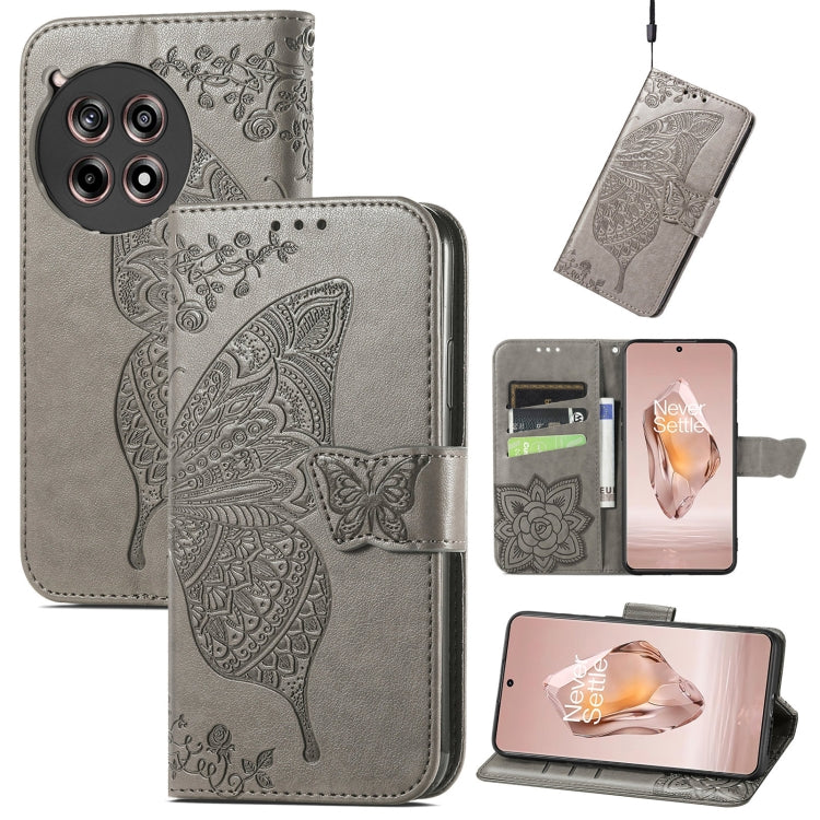 Butterfly Love Flower Embossed Leather Phone Case, For Oneplus Ace 6 Ultra, For OnePlus Nord 4, For OnePlus Ace 3
