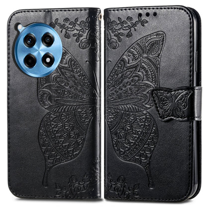 Butterfly Love Flower Embossed Leather Phone Case, For OnePlus 12R, For OnePlus 12, For OnePlus Ace 2V