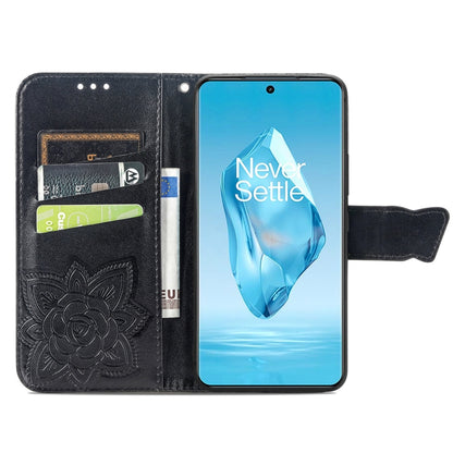 Butterfly Love Flower Embossed Leather Phone Case, For OnePlus 12R, For OnePlus 12, For OnePlus Ace 2V