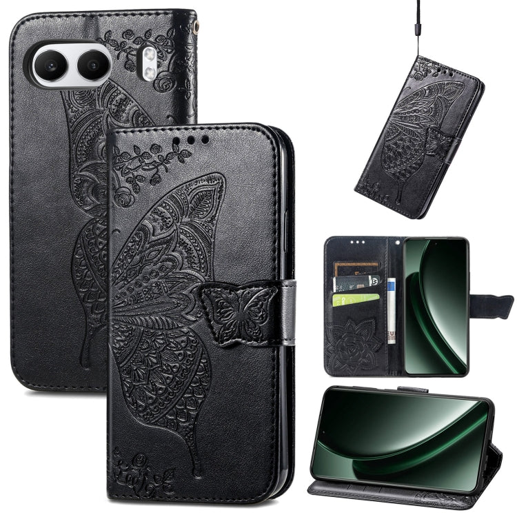 Butterfly Love Flower Embossed Leather Phone Case, For Oneplus Ace 6 Ultra, For OnePlus Nord 4, For OnePlus Ace 3