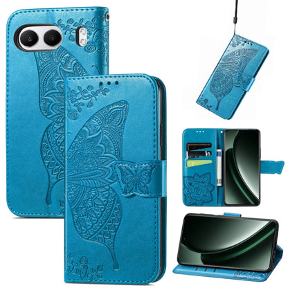 Butterfly Love Flower Embossed Leather Phone Case, For Oneplus Ace 6 Ultra, For OnePlus Nord 4, For OnePlus Ace 3