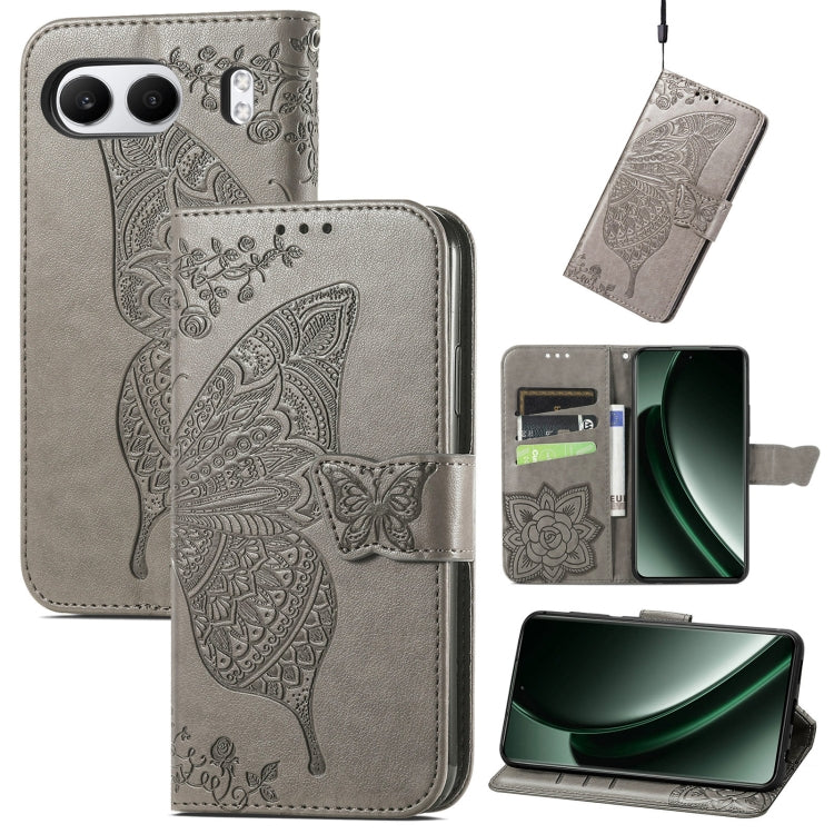 Butterfly Love Flower Embossed Leather Phone Case, For Oneplus Ace 6 Ultra, For OnePlus Nord 4, For OnePlus Ace 3