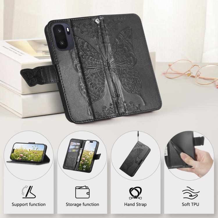 Butterfly Love Flower Embossed Leather Phone Case, For Oneplus Ace 6 Ultra, For OnePlus Nord 4, For OnePlus Ace 3