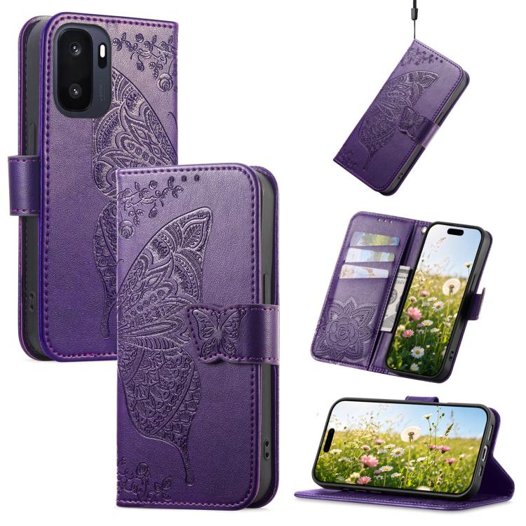 Butterfly Love Flower Embossed Leather Phone Case, For Oneplus Ace 6 Ultra, For OnePlus Nord 4, For OnePlus Ace 3