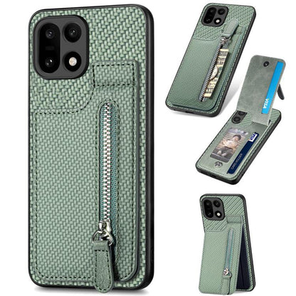 Carbon Fiber Vertical Flip Zipper Phone Case, For OnePlus Ace 6 / 6T / 15R, For OnePlus 15, For Oneplus Nord CE 3 Lite, For OnePlus Nord CE 2 Lite