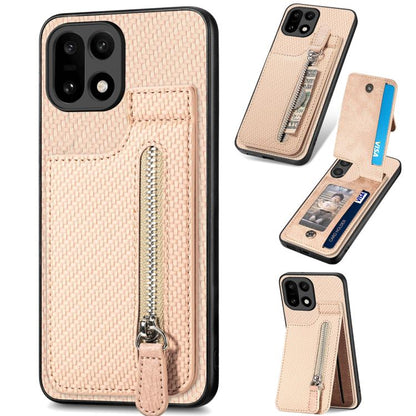 Carbon Fiber Vertical Flip Zipper Phone Case, For OnePlus Ace 6 / 6T / 15R, For OnePlus 15, For Oneplus Nord CE 3 Lite, For OnePlus Nord CE 2 Lite