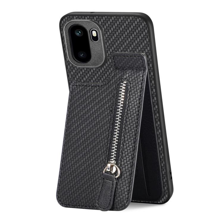 Carbon Fiber Vertical Flip Zipper Phone Case, For OnePlus Ace 6 / 6T / 15R, For OnePlus 15, For Oneplus Nord CE 3 Lite, For OnePlus Nord CE 2 Lite