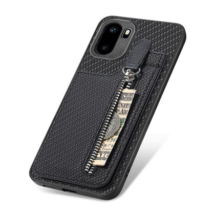 Carbon Fiber Vertical Flip Zipper Phone Case, For OnePlus Ace 6 / 6T / 15R, For OnePlus 15, For Oneplus Nord CE 3 Lite, For OnePlus Nord CE 2 Lite