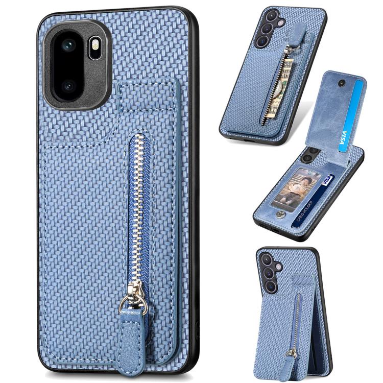 Carbon Fiber Vertical Flip Zipper Phone Case, For OnePlus Ace 6 / 6T / 15R, For OnePlus 15, For Oneplus Nord CE 3 Lite, For OnePlus Nord CE 2 Lite