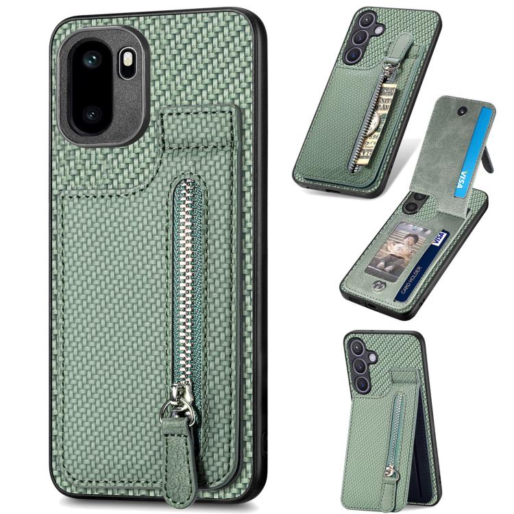 Carbon Fiber Vertical Flip Zipper Phone Case, For OnePlus Ace 6 / 6T / 15R, For OnePlus 15, For Oneplus Nord CE 3 Lite, For OnePlus Nord CE 2 Lite