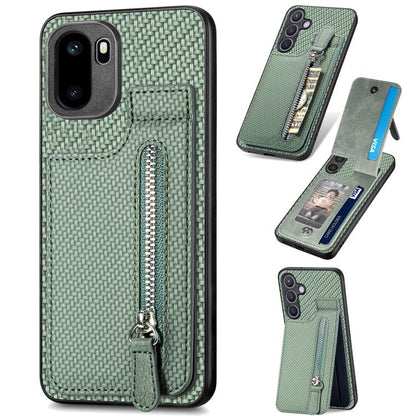 Carbon Fiber Vertical Flip Zipper Phone Case, For OnePlus Ace 6 / 6T / 15R, For OnePlus 15, For Oneplus Nord CE 3 Lite, For OnePlus Nord CE 2 Lite