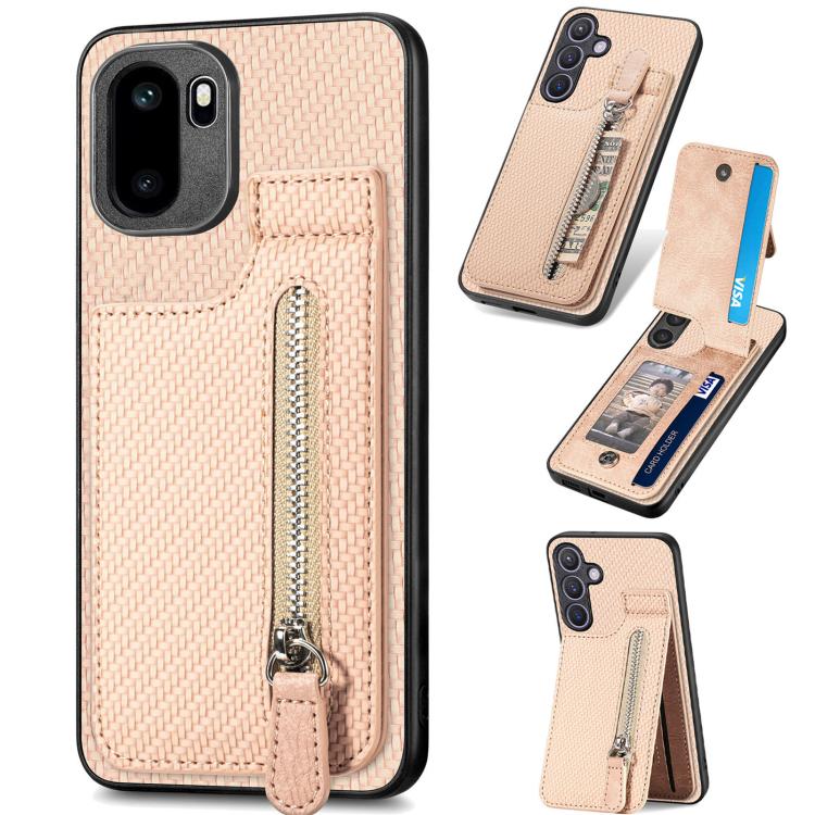 Carbon Fiber Vertical Flip Zipper Phone Case, For OnePlus Ace 6 / 6T / 15R, For OnePlus 15, For Oneplus Nord CE 3 Lite, For OnePlus Nord CE 2 Lite