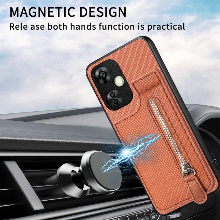 Carbon Fiber Vertical Flip Zipper Phone Case, For OnePlus Ace 6 / 6T / 15R, For OnePlus 15, For Oneplus Nord CE 3 Lite, For OnePlus Nord CE 2 Lite