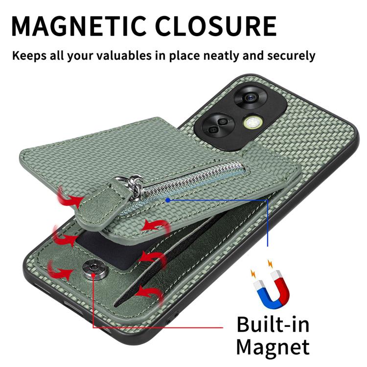 Carbon Fiber Vertical Flip Zipper Phone Case, For OnePlus Ace 6 / 6T / 15R, For OnePlus 15, For Oneplus Nord CE 3 Lite, For OnePlus Nord CE 2 Lite
