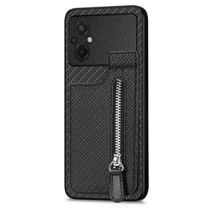Carbon Fiber Vertical Flip Zipper Phone Case, For Xiaomi 13, For Xiaomi POCO M5 4G, For Redmi Note 11T Pro 5G, For Redmi 10C