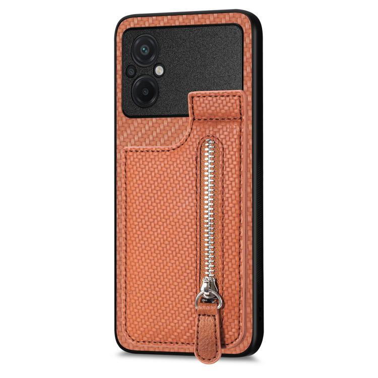 Carbon Fiber Vertical Flip Zipper Phone Case, For Xiaomi 13, For Xiaomi POCO M5 4G, For Redmi Note 11T Pro 5G, For Redmi 10C