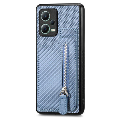 Carbon Fiber Vertical Flip Zipper Phone Case, For Redmi Turbo 4, For Xiaomi Poco X7 Pro, For Redmi Note 12 5G, For Xiaomi 13 Pro