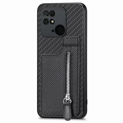 Carbon Fiber Vertical Flip Zipper Phone Case, For Xiaomi 13, For Xiaomi POCO M5 4G, For Redmi Note 11T Pro 5G, For Redmi 10C