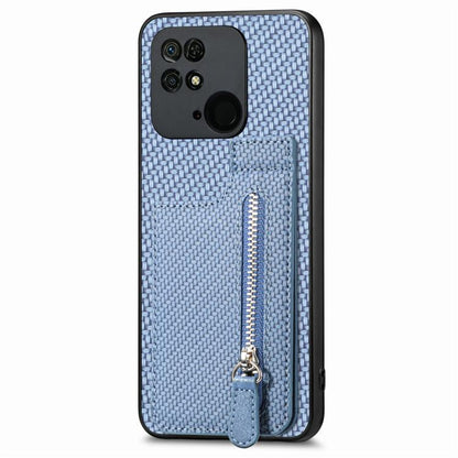 Carbon Fiber Vertical Flip Zipper Phone Case, For Xiaomi 13, For Xiaomi POCO M5 4G, For Redmi Note 11T Pro 5G, For Redmi 10C