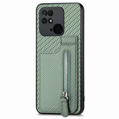 Carbon Fiber Vertical Flip Zipper Phone Case, For Xiaomi 13, For Xiaomi POCO M5 4G, For Redmi Note 11T Pro 5G, For Redmi 10C