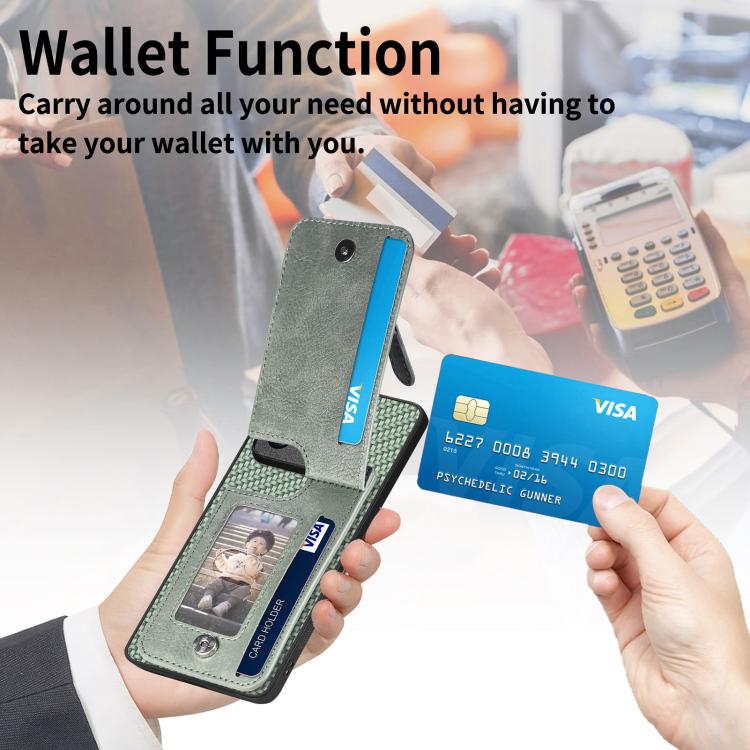 Carbon Fiber Vertical Flip Zipper Phone Case, For Redmi Note 11 4G, For Redmi 10, For Redmi Note 10 4G