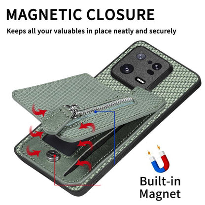 Carbon Fiber Vertical Flip Zipper Phone Case, For Redmi 15C 5G / 4G Glodal 171mm, For Xiaomi 15T, For Redmi K80 Pro / Poco F7 Ultra, For Redmi K80 / Poco F7 Pro