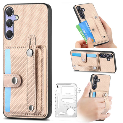 Wristband Kickstand Wallet Back Phone Case with Tool Knife, For Samsung Galaxy A36, For Samsung Galaxy S25 5G, For Samsung Galaxy S25+ 5G, For Samsung Galaxy S25 Ultra 5G
