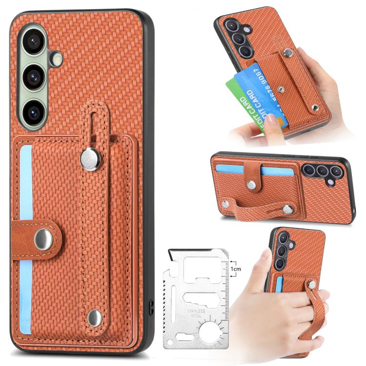 Wristband Kickstand Wallet Back Phone Case with Tool Knife, For Samsung Galaxy A36, For Samsung Galaxy S25 5G, For Samsung Galaxy S25+ 5G, For Samsung Galaxy S25 Ultra 5G