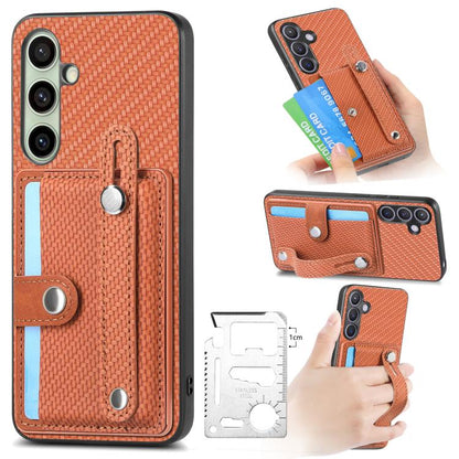 Wristband Kickstand Wallet Back Phone Case with Tool Knife, For Samsung Galaxy A36, For Samsung Galaxy S25 5G, For Samsung Galaxy S25+ 5G, For Samsung Galaxy S25 Ultra 5G