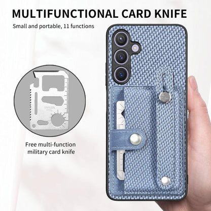Wristband Kickstand Wallet Back Phone Case with Tool Knife, For Samsung Galaxy S21 Ultra 5G, For Samsung Galaxy A51 5G, For Samsung Galaxy S20, For Samsung Galaxy A50