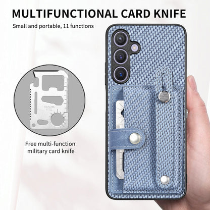 Wristband Kickstand Wallet Back Phone Case with Tool Knife, For Samsung Galaxy S21 5G, For Samsung Galaxy S21+ 5G, For Samsung Galaxy S21 Ultra 5G, For Samsung Galaxy A50