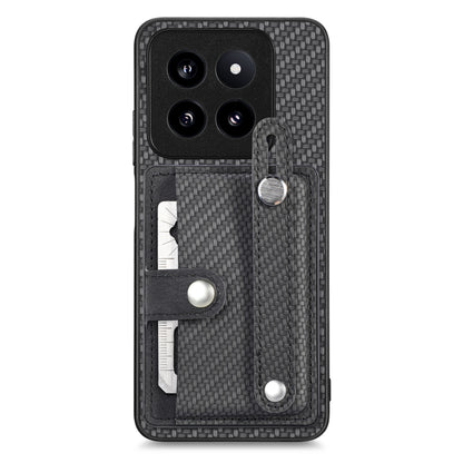 Wristband Kickstand Card Wallet Back Phone Case with Tool Knife, For Redmi Note 14 5G, For Redmi Note 14 Pro+ 5G, For Redmi Note 14 Pro 5G, For Xiaomi 14 Pro