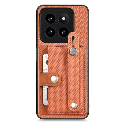Wristband Kickstand Card Wallet Back Phone Case with Tool Knife, For Redmi Note 14 5G, For Redmi Note 14 Pro+ 5G, For Redmi Note 14 Pro 5G, For Xiaomi 14 Pro