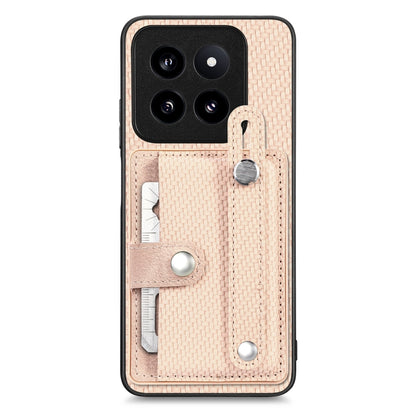 Wristband Kickstand Card Wallet Back Phone Case with Tool Knife, For Redmi Note 14 5G, For Redmi Note 14 Pro+ 5G, For Redmi Note 14 Pro 5G, For Xiaomi 14 Pro