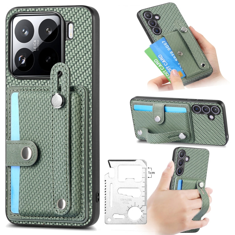 Wristband Kickstand Card Wallet Back Phone Case with Tool Knife, For Redmi Turbo 4, For Xiaomi Poco X7 Pro, For Xiaomi 15 Pro, For Xiaomi 15
