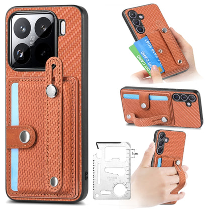 Wristband Kickstand Card Wallet Back Phone Case with Tool Knife, For Redmi Turbo 4, For Xiaomi Poco X7 Pro, For Xiaomi 15 Pro, For Xiaomi 15